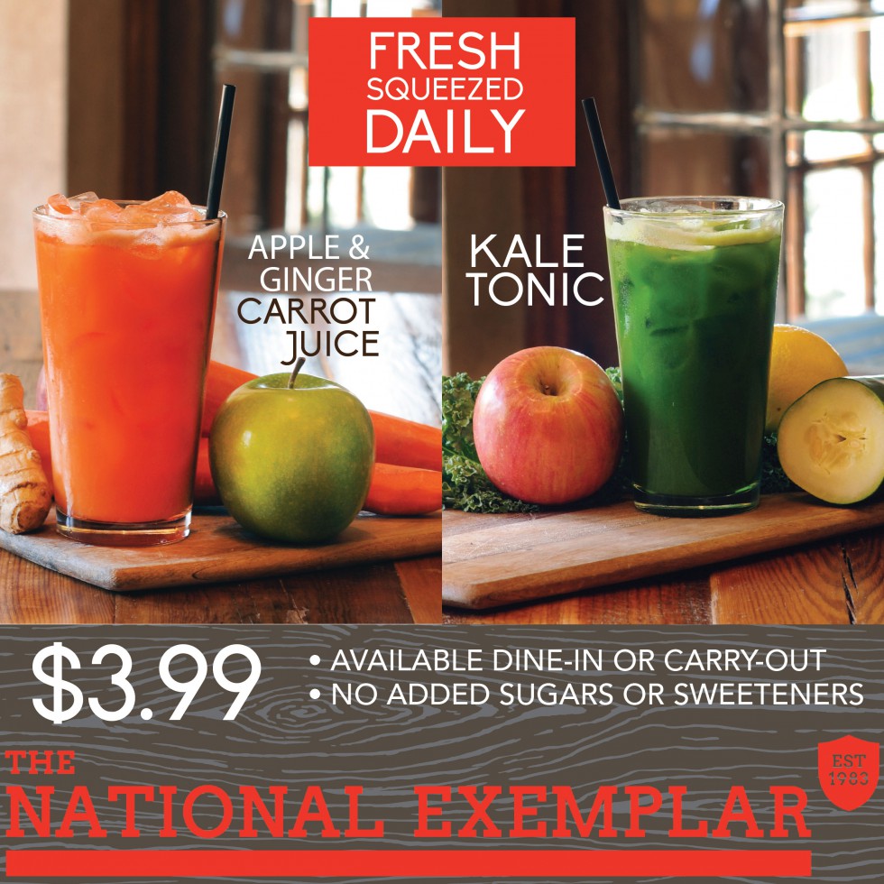 NOW SERVING: Fresh squeezed juices