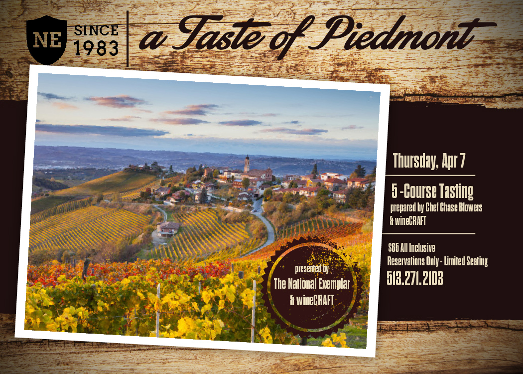 Wine Dinner:  Taste of Piedmont, Italy